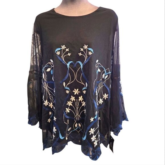 NWT ALFANI EMBROIDERED TOP SZ.1X - Picture 3 of 5